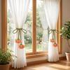 Decorative Curtain Buckle Adjustable Curtain Binding Flowers Curtain Straps  Homestay Decor