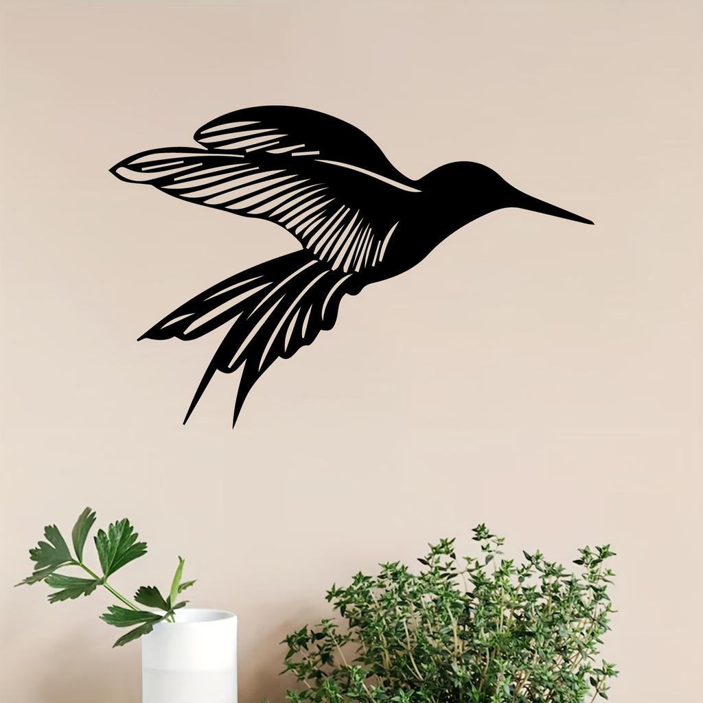 1pc Hummingbird Metal Wall Art, Weather Resistant Garden Statue Mural, Outdoor Fence Decor, Gift for Bird Lovers Valentine Day