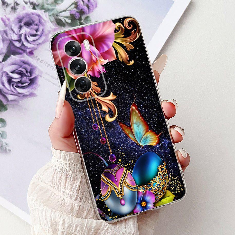 For OPPO Reno12 Pro 5G Case CPH2629 Cover Transparent Silicone Fashion Butterfly Soft Case For Reno 12 CPH2625 Reno 12Pro Fundas