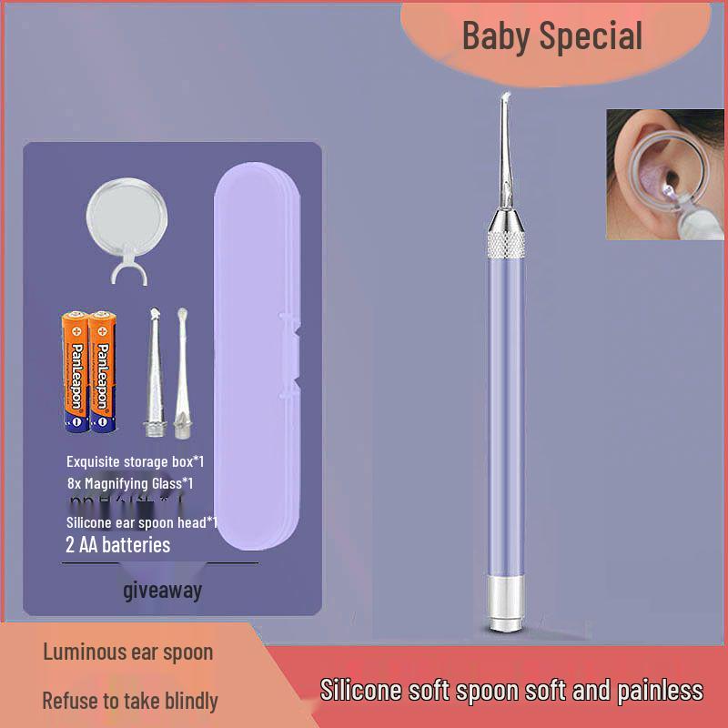Illuminated Ear & Nose Cleaning Kit for Babies – Battery-Operated Earwax Remover Set
