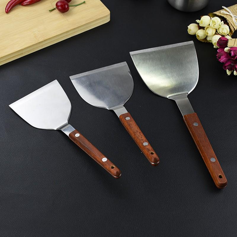 Thickened Teppanyaki Steak Spatula with Plastic Handle - Versatile Cooking and Baking Tool
