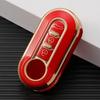 Auto Folding Flip Key Case Shell Fob For Fiat Ducato 500 500L Panda Grande Punto Lancia Musa 3Buttons Tpu Car Key Cover Case