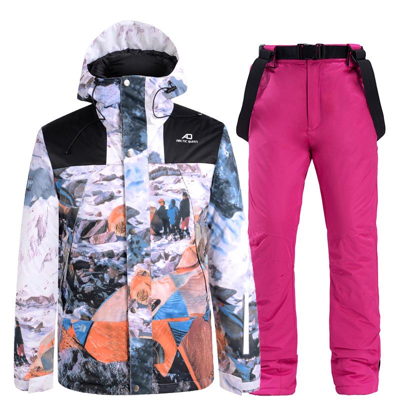 Unisex Winter Ski Suit: Windproof, Waterproof, Warm, Thickened Jacket and Pants for Snowboard and Alpine Skiing