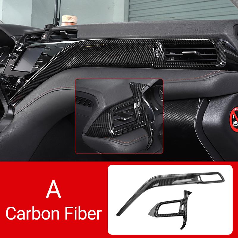 Car Accessories For Toyota Camry 70 XV70 2018-2024 2024 2024 ABS Interior Central Control Dashboard Trim Strip Carbon Stickers