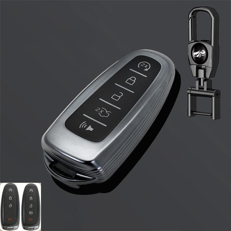 Car Remote Control Key Case Cover Shell Fob Holder For Ford Focus Edge Explorer Expedition C-Max Escape Flex Keychain