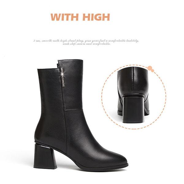 Botas Negras PU Leatehr Botas Cortas de Combate Tacón Grueso Mujer  Cremallera Martin Botas Botines para Mujer comprar a buen precio — entrega  gratuita, reseñas reales con fotos — Joom