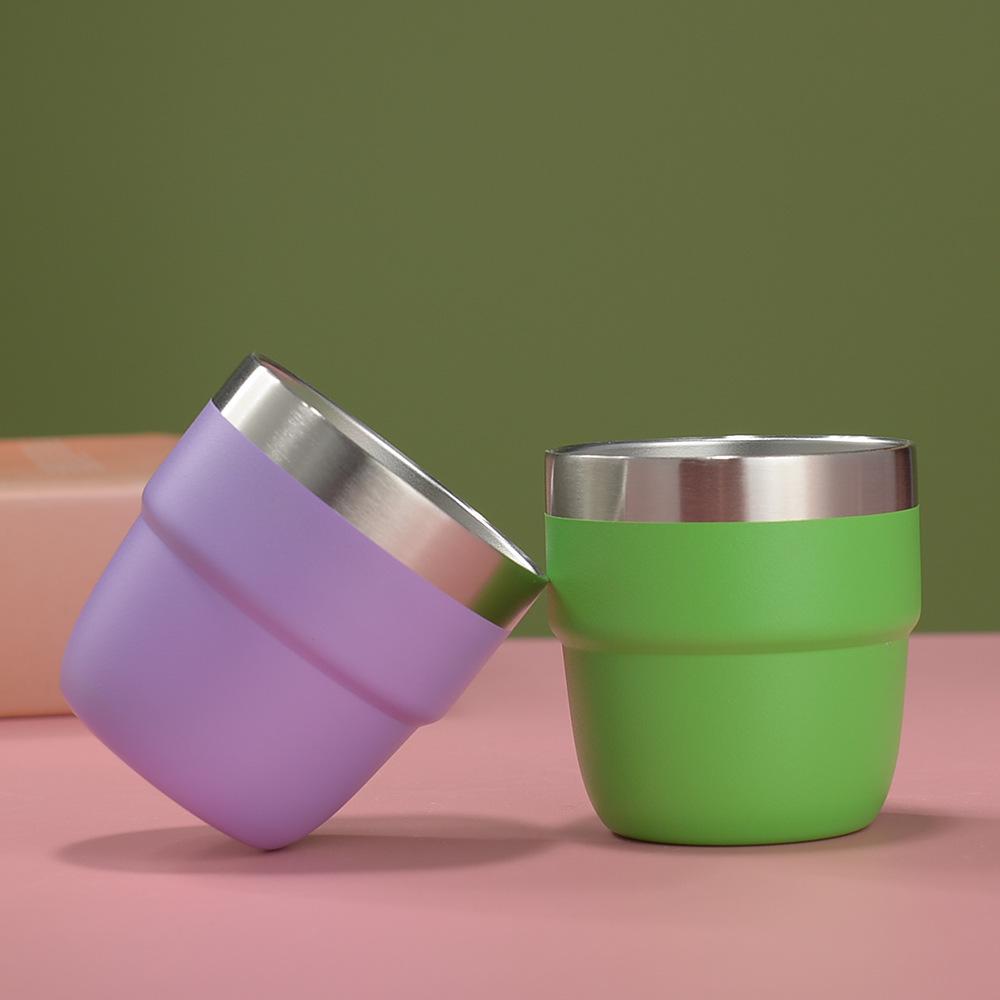 Cross-border 4oz Mini Rambler: Double-layer 304 Stainless Steel Vacuum Insulated Coffee Cup, Hot & Cold