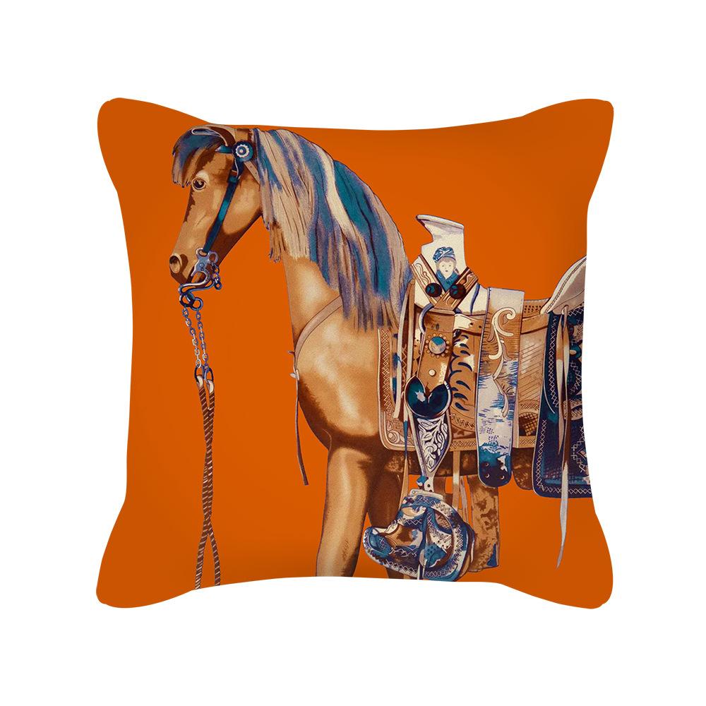 Nordische Orange Kissenbezüge Leichter Luxus Sofakissen Plüsch Einfache Geometrische Kissenhülle Orange Kissenhülle