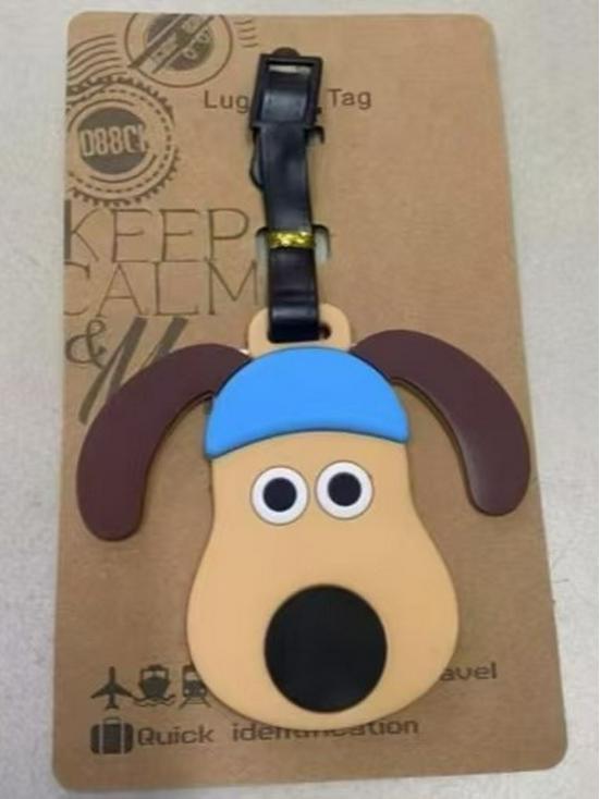 Etichetă moale din cauciuc pentru bagaje, cu desene animate: Bichon Maltez, Golden Retriever și Corgi