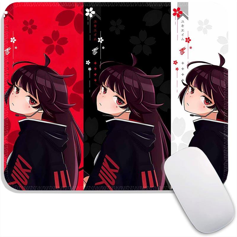 

Anime Standard Mouse Pad Yuki Aim Gamer Mouse Mat Small E-Sports Gaming Mousepad Travel Mouse Mats Non-Slip Office Mousemats 26x21cm