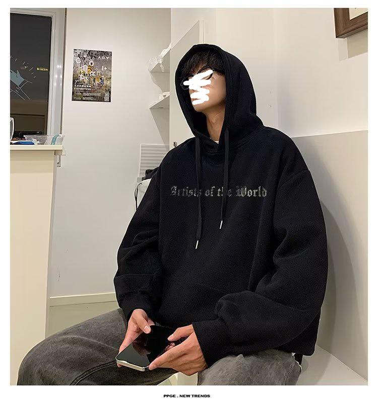 Pánská trendy fleecová mikina s kapucí: Ležérní bunda podzim/zima