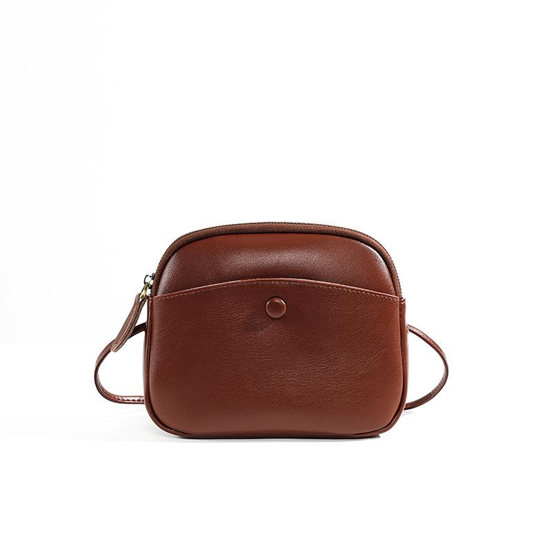 

Vegetable tanned first-layer cowhide premium mobile phone bag versatile casual shoulder bag women s commuter versatile messenger bag