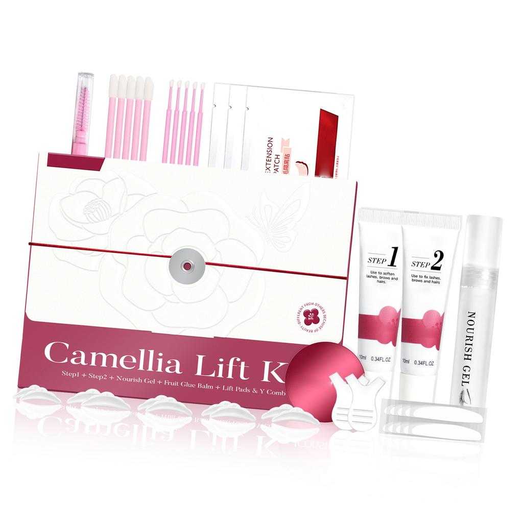 Eyelash and Eyebrow Perm Kit, Complete Lash Lift Kit, 90-Day -lasting Eyelash ing and Styling, Includes Application Brushes, Cleaning Brush, L
