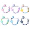 Cute Crown Silicone Beads Pacifier Holder with Clip Teething Toy Unisex Baby Shower Birthdays Christmas Gift