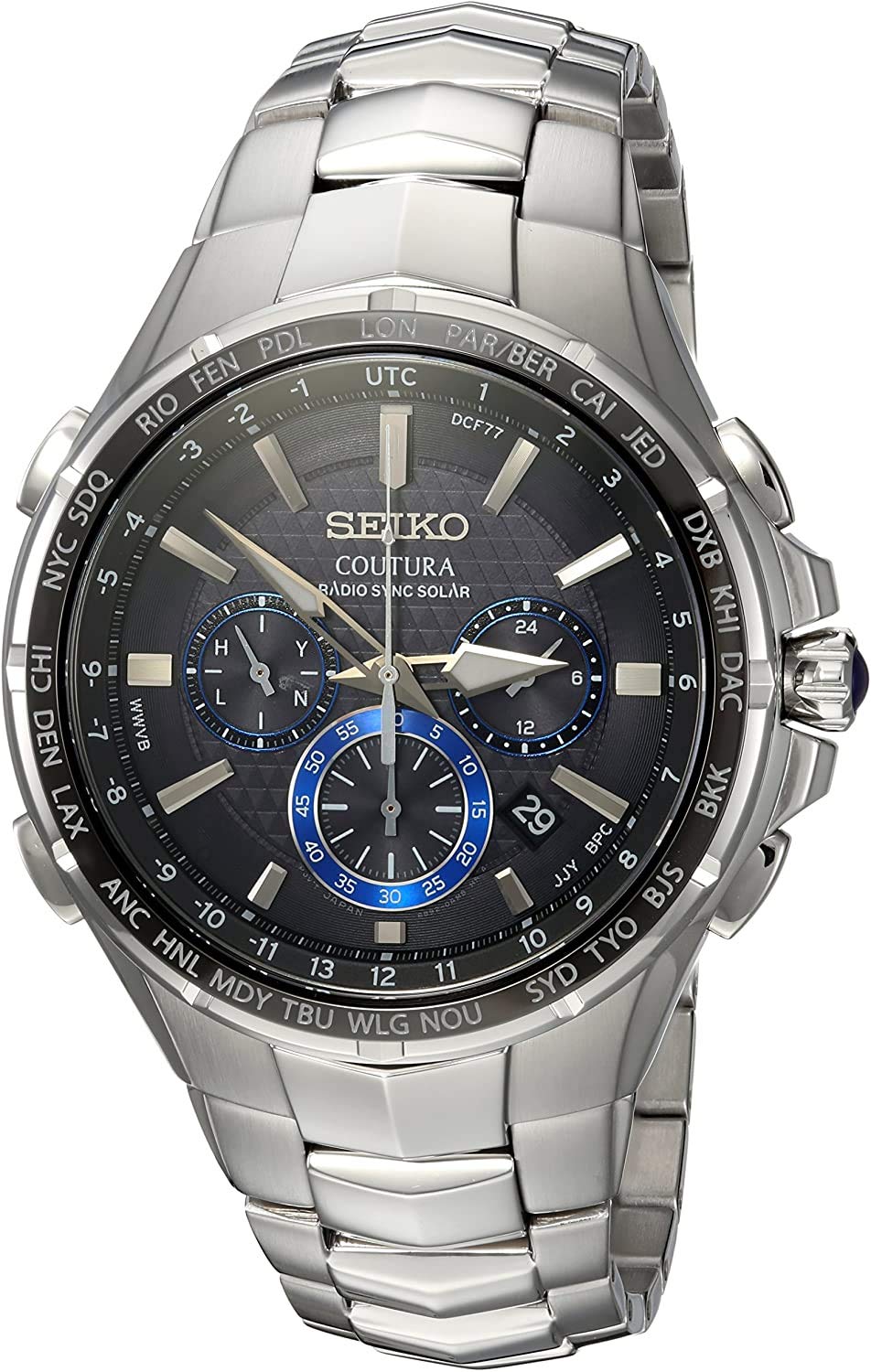 

SEIKO Coutura Radio Sync Solar Chronograph SSG009 Watch Men s Radio-Controlled [Used]