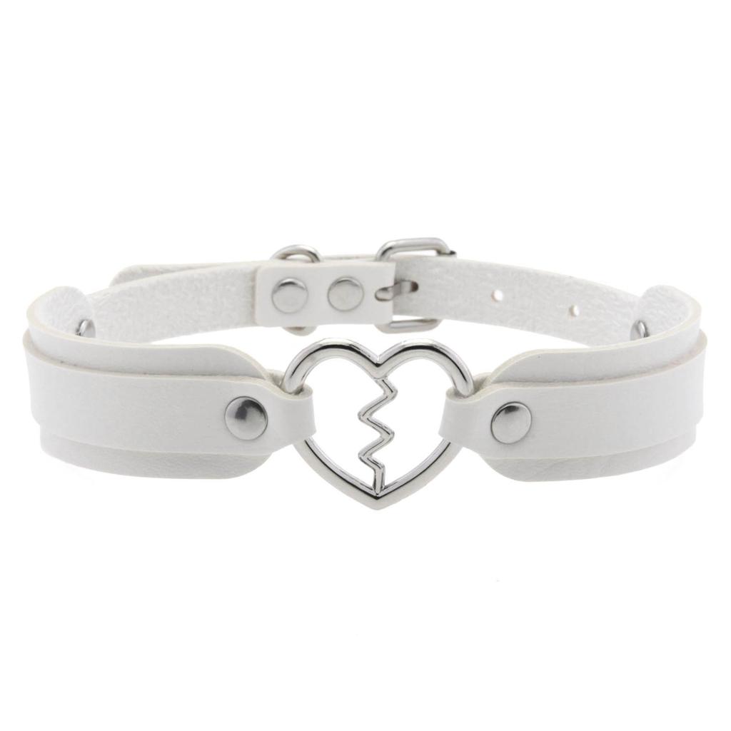 Collane con Ciondolo a Cuore Gotico Sexy alla Moda Vintage Gioielli Regalo Cuore Gotico in Pelle Collana Choker Punk da Donna Harajuku