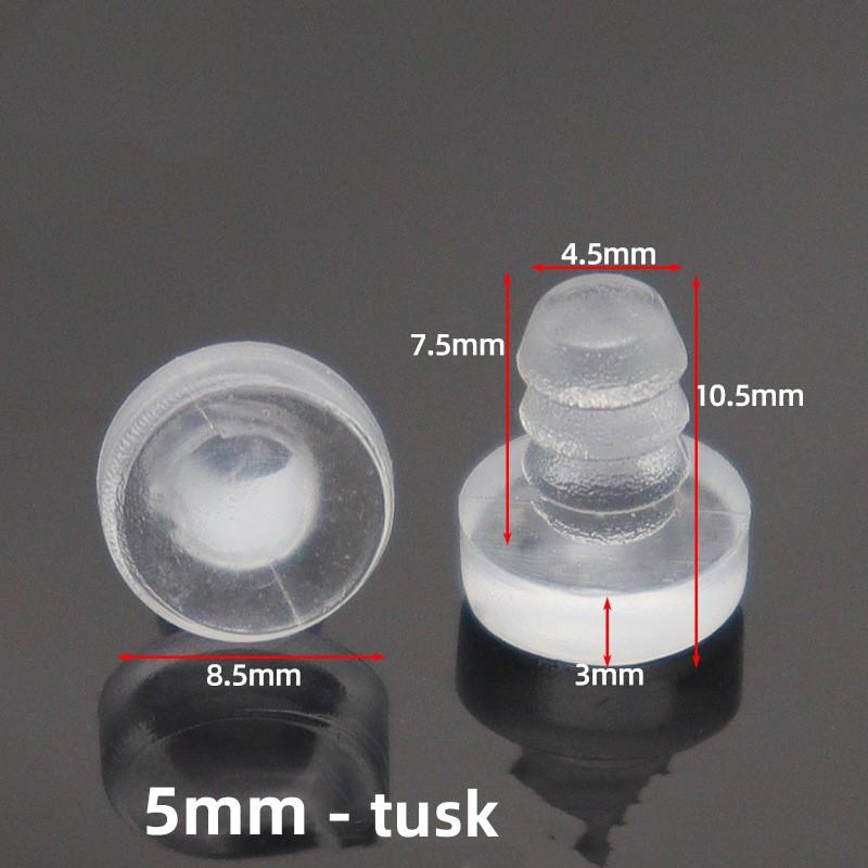 20 Stück Transparente Gummi-Schraubenloch-Stopfen Kollisionsschutz Eingebettete Schranktür-Stopper Anti-Rutsch-Fußpolster Möbelbefestiger