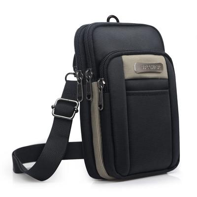 SPAHER Smartphone Waterproof Waist Belt Pouch for Outdoor and Storage for Phones and with Shoulder Strap and 4 Layers Men's Pouch, Small, Pouch,