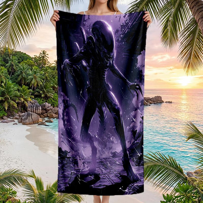 Large Beach Towel Quick Dry Absorbent Towel For Beach IndoorAlien Xenomorph