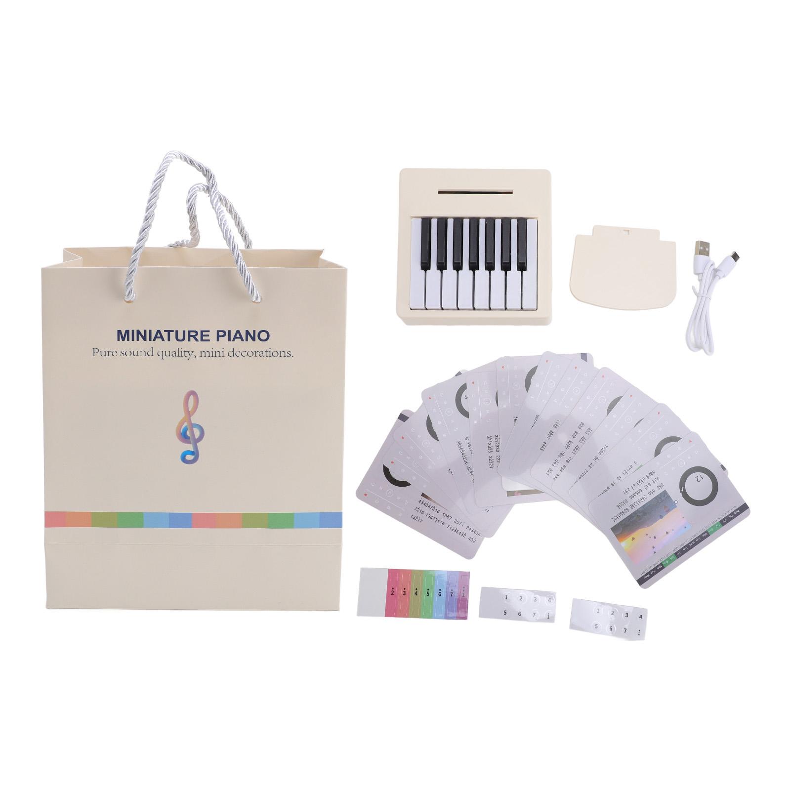 

Миниатюрный настольный календарь для фортепиано, инновационный музыкальный стол, украшение для рабочего стола в офисе белый