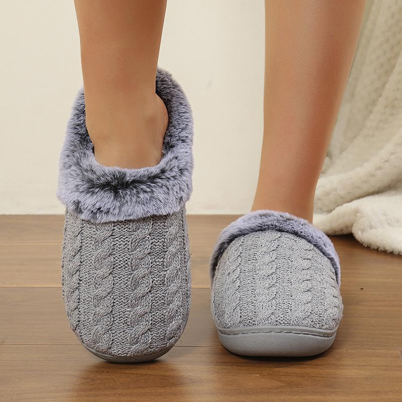 Warm Winter Slippers Woman Designer Fluffy Woman Slippers Soft Sole Women's Home Slippers New Footwear Female House Shoes