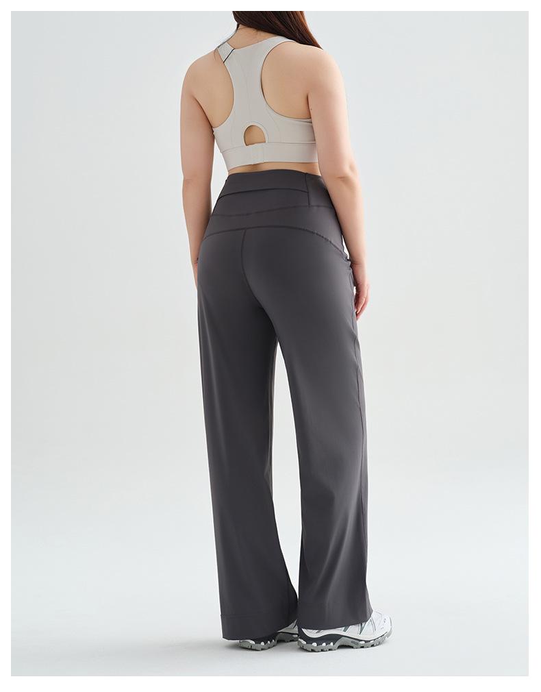 Plus Size Women's High Waist Wide Leg Yoga Pants - Slimming and Comfortable Sportswear