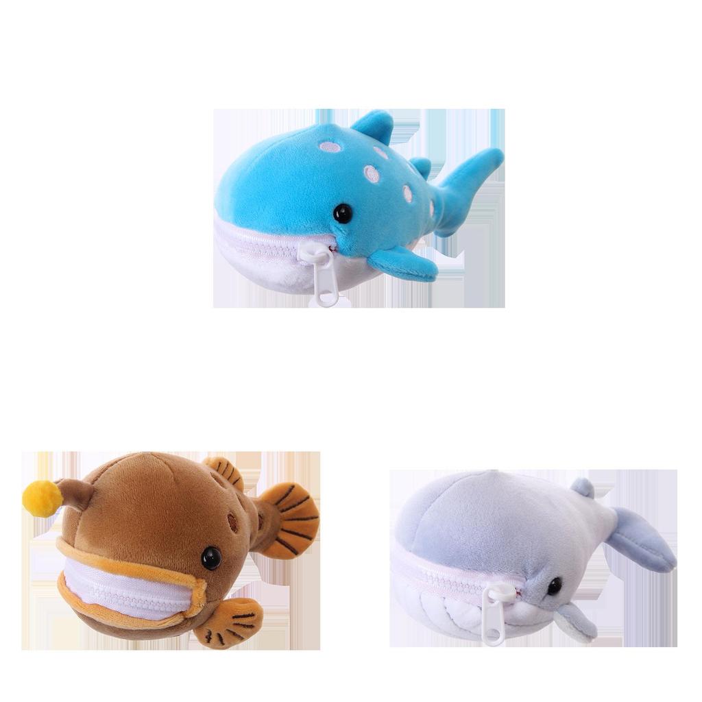 Marine Animals Beluga Whales Sharks Salamanders Plush Toy With Pp Cotton Filling For Kids Bedroom Decor