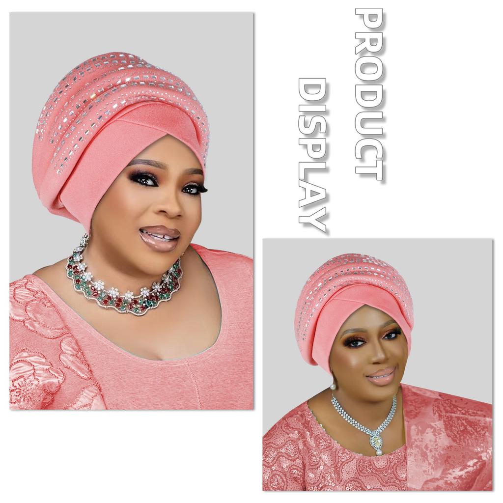 Handmade Diamonds Women's Turban Cap
