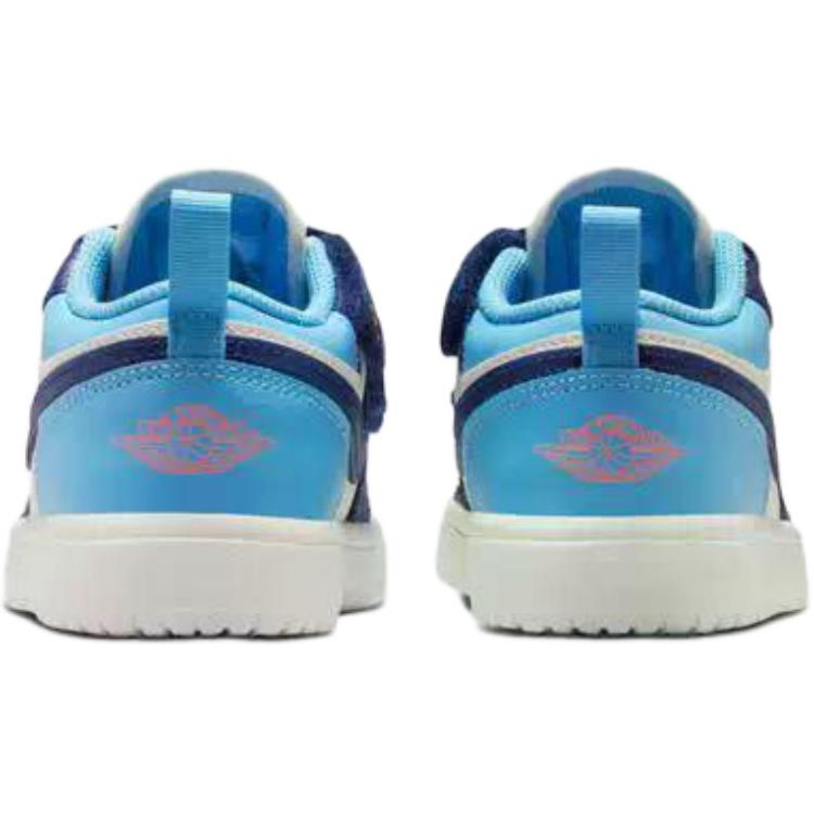 Jordan Air Jordan 1 Low top Basketball Shoes White Blue Children Aged 3 7 Years Old DR9748-149