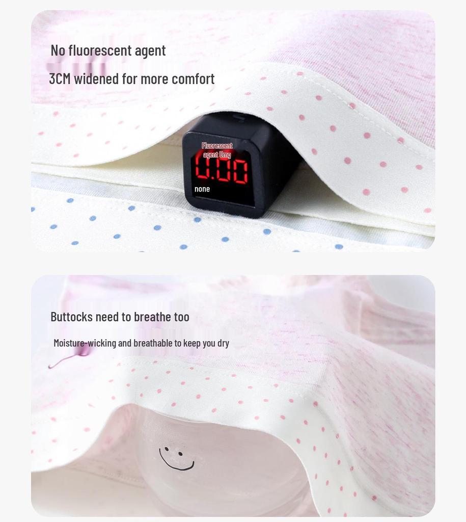 Girls' Pure Cotton Triangle Panties - Antibacterial Underwear for Preteens and Teen Girls