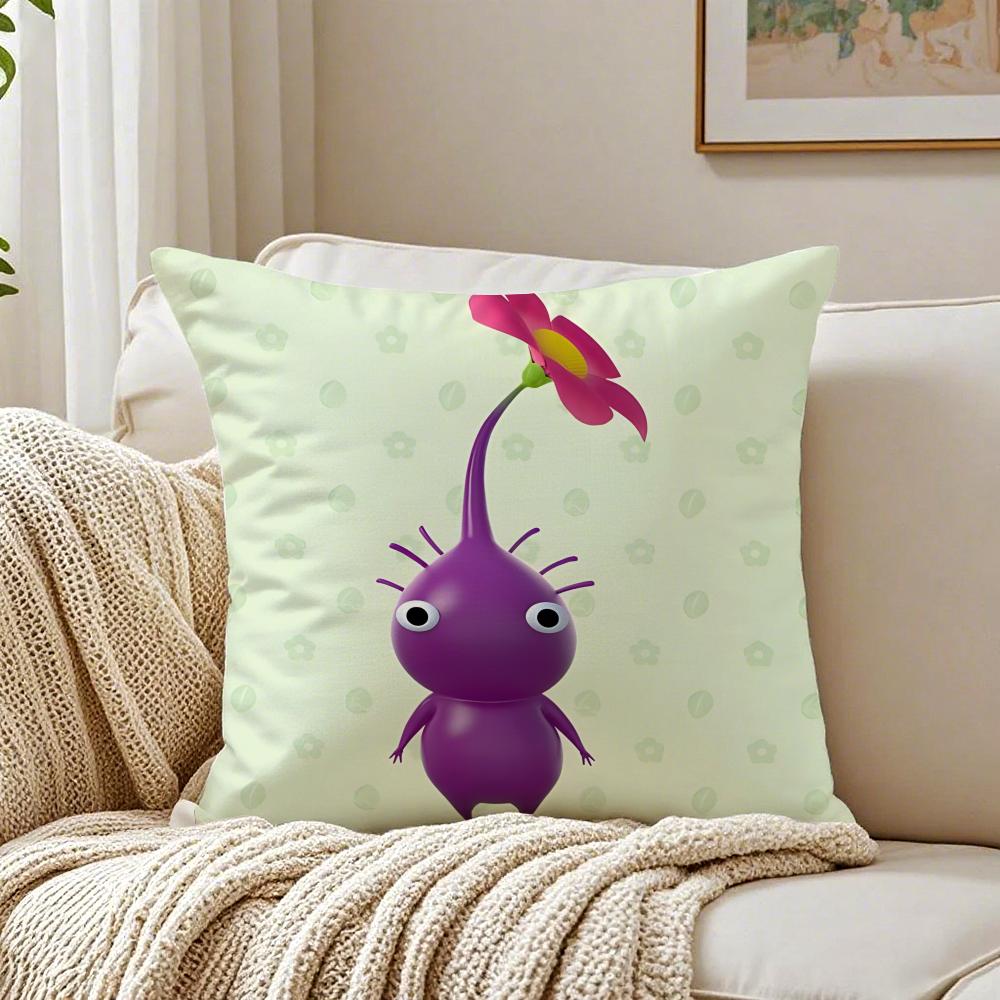 Cartoon Cute PPIKMINS Cushion Cover Pillowcase Antidustmite living Room Sofa Decor Cushion Room