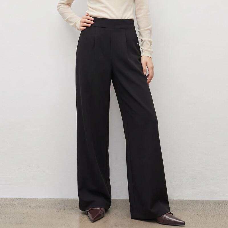 La Chapelle Women's High-Waist Wide-Leg Trousers