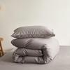 Solid Color Cotton Fitted Sheet & Pillowcase Set - Single Bed Mattress Protector