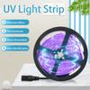 5M UV LED Strip Light 300LEDs DC 12V Sterilization Strip Lights Flexible Ultraviolet Tape Lamp For Bedroom Kitchen Decoration