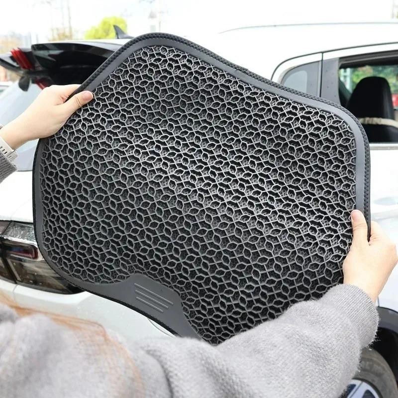 Honeycomb Design Gel Cushion Breathable Soft Summer Car Cooling Accessory Comfortable Support Elastic Gel Car Seat Cushion