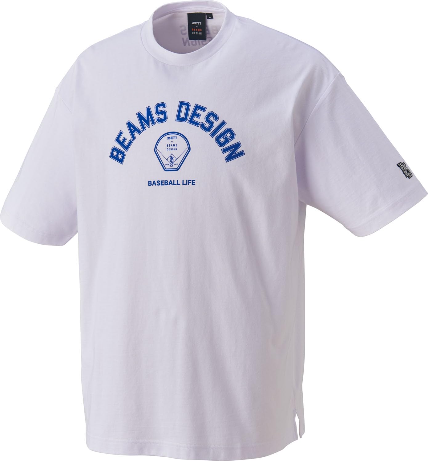 

ZETT by BEAMS DESIGN Big Silhouette T-Shirt BOT77405 Men s White x Royal Blue