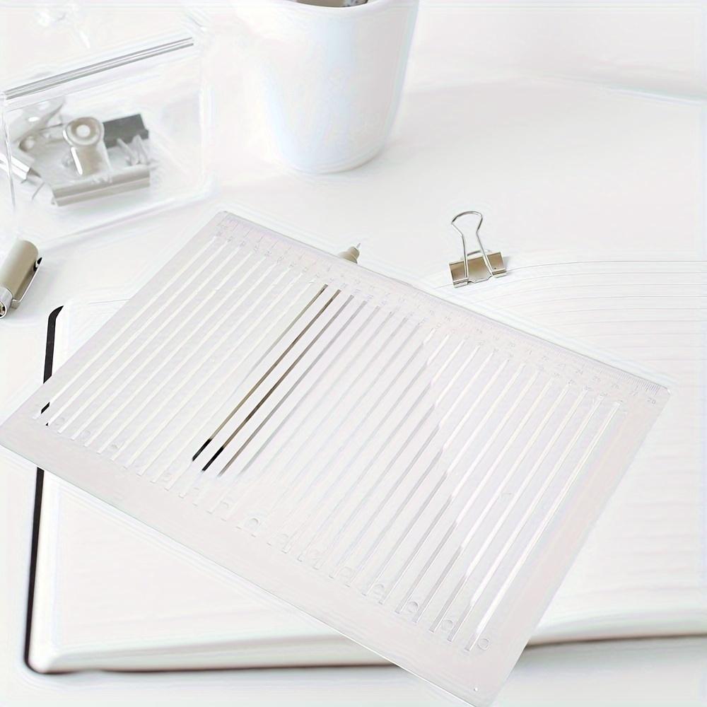 

Precision 0.39 Spacing Line Guide - Durable PVC Writing Template for Journals, Papers & Cards прозорий