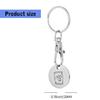 Set of 4 Shopping Trolley Coin Key Holder Shopping Coin Keyrings Carts Tokens Keyring Stainless Steel Texture for Daily