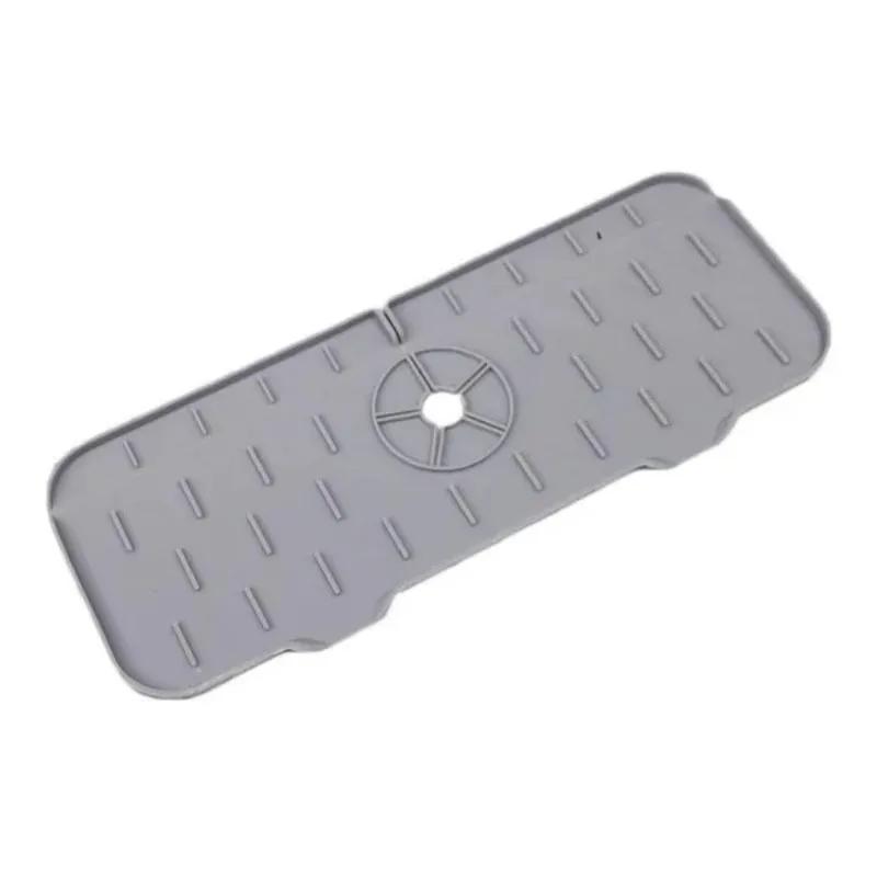 1 Pc Kitchen Sink Faucet Drain Pad Silicone Foldable Bathroom Countertop Water Splash Protector Mat Kitchen Gadgets