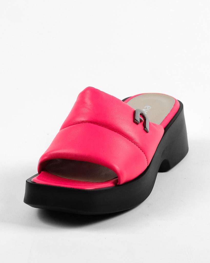 Flip-flops med tykke såler Evromoda 6811320 36 Fuchsia skinn