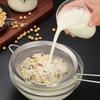 Stainless Steel Colander Soy Milk Filter Noodle Scoop Flour Sieve Kitchen Oil Soy Milk Filter Baking Tool Filter Sieve Oil Leak Spoon Net Colander