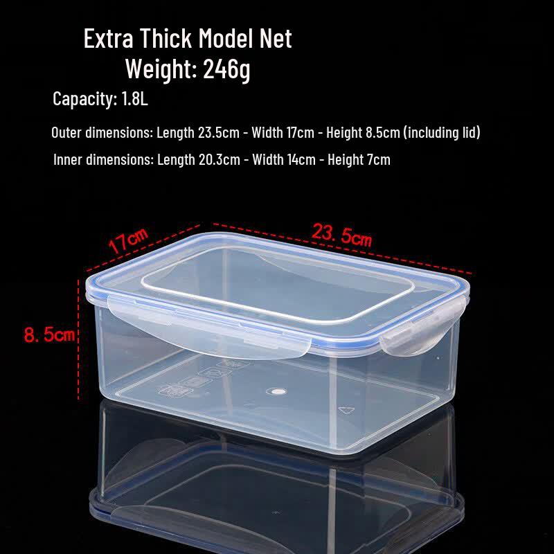 Ru Han 1.8L Transparent Plastic Food Storage Container Set