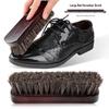 Brosse à Chaussures Premium en Bois Massif et Crin de Cheval - Poils Doux pour Lustrer, Huiler et Dépoussiérer