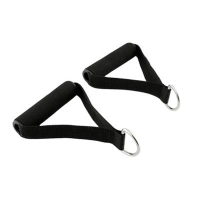 Verbeterde Gym Kabel Handvatten Nylon Webbing Weerstandsband Rubber Schuim Handvat Fitness Accessoires