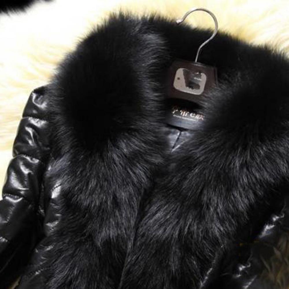 Kołnierz ze sztucznego futra Sztuczna skóra Damski płaszcz Oversized Fleece Faux Fur Winter Coat Luksusowe sztuczne futro z królika Kurtki Manteau Femme Hiver