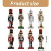 Artisanal Wood Nutcrackers Puppet 16cm Traditional Christmas Centerpieces Decorative King Soldier Figure Toy Ornament