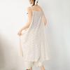 Spring/Summer 2026 Floral Print Spaghetti Strap Midi Dress - Sweet Mori Style with Lace Patchwork