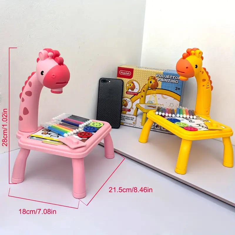 Multifunctional Cartoon Deer Projection Drawing and Writing Table Toy Set for Kids
