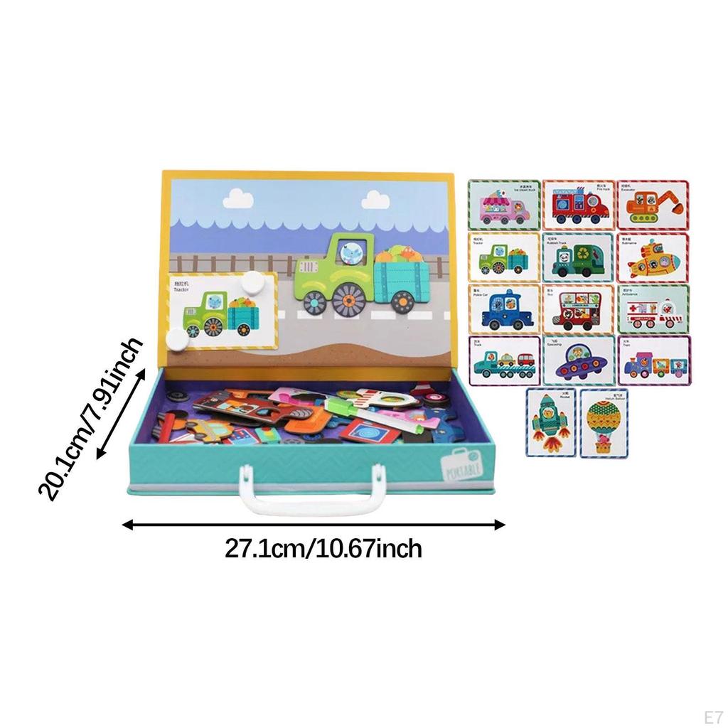Jigsaw Puzzle Box for Kids Educational Game Travel Birthday Children Day Animal Pattern