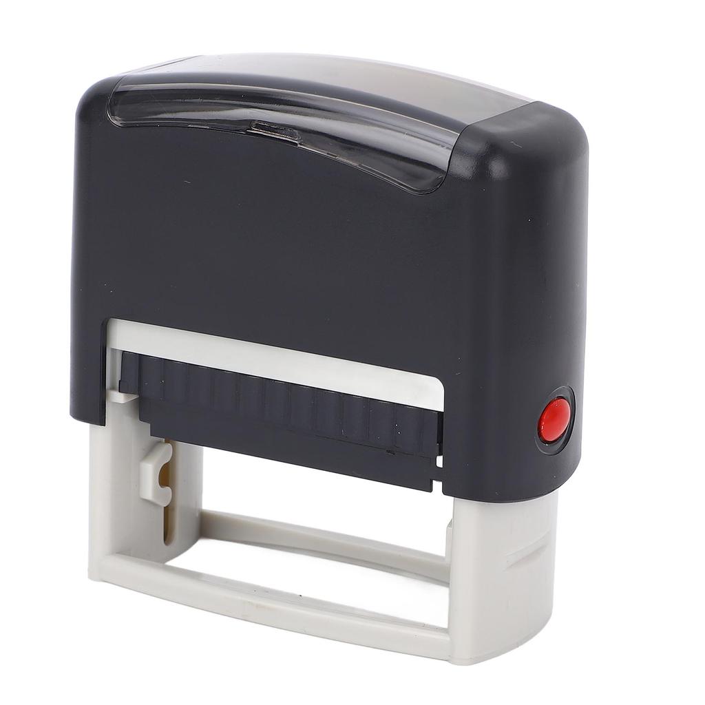 Self Inking Stamper Letter Number Symbol Refillable Automatic Press Stamper for Office School Home 58x22MM Black Shell